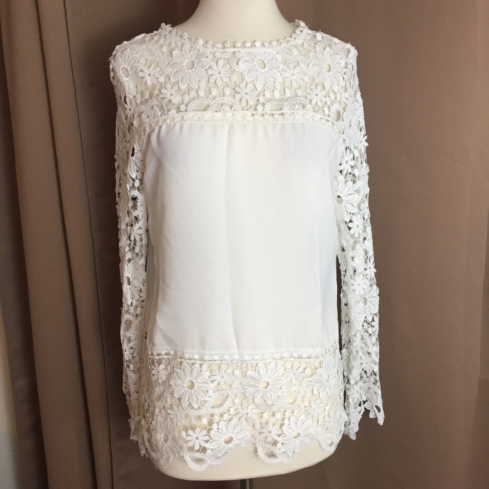 Beautiful White Lacey Top